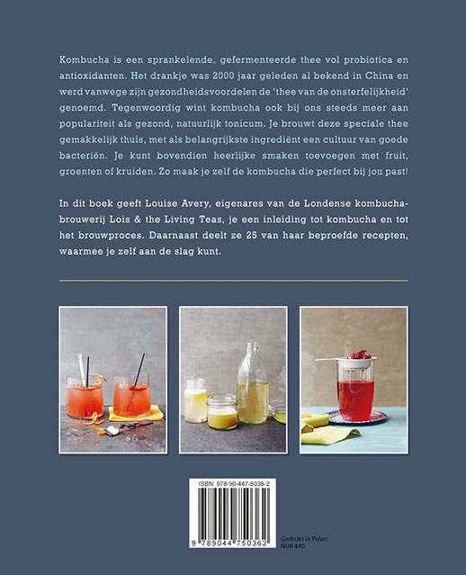 Achterkant van Kombucha zelf maken