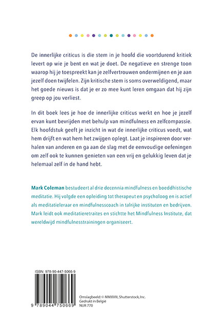 Achterkant van Minder streng voor jezelf