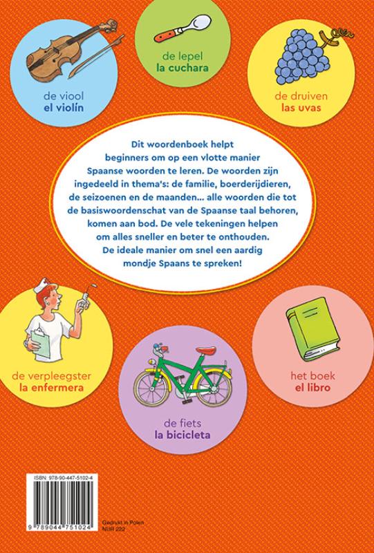 Achterkant van Ik leer Spaanse woorden