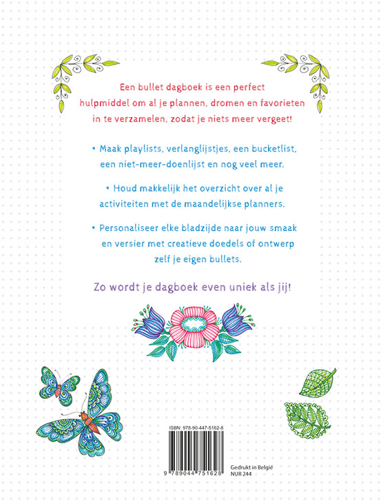 Achterkant van Mijn allermooiste bullet dagboek