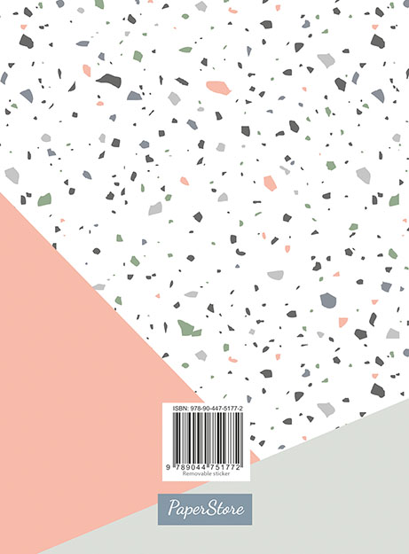 Achterkant van Terrazzo schrift (ruiten) / Terrazzo cahier (quadrillé)