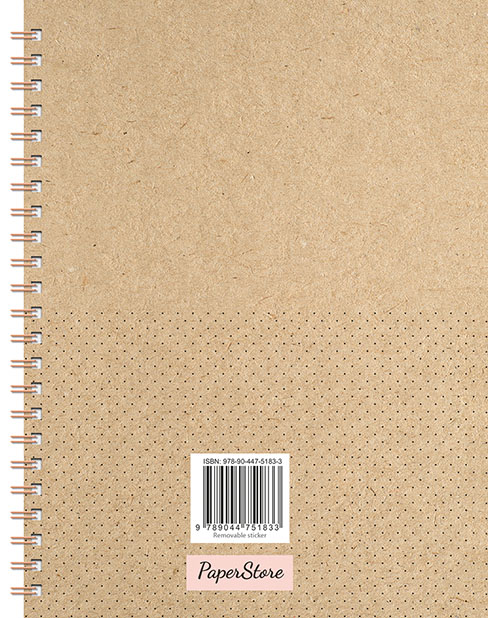 Achterkant van Bullet notebook