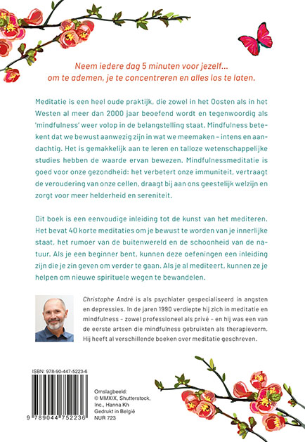 Achterkant van 5 minuten mediteren