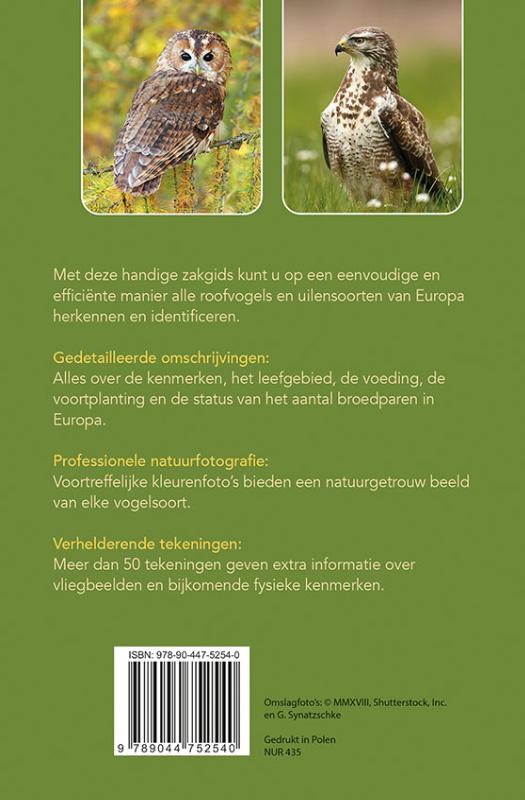 Achterkant van Roofvogels en uilen