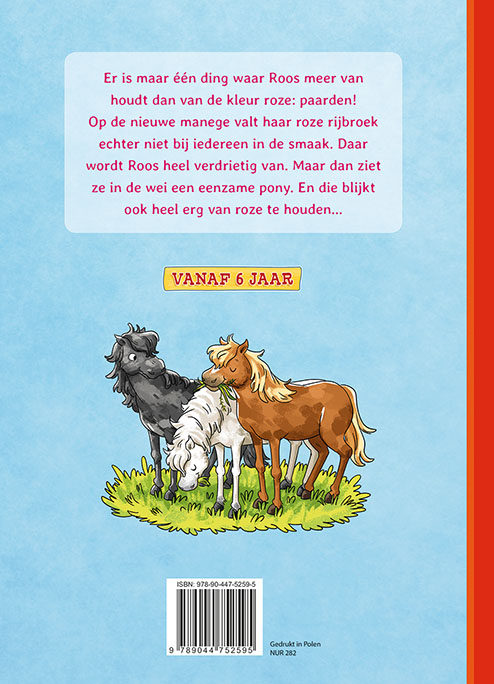 Achterkant van Dol op lezen! De pony van Roos