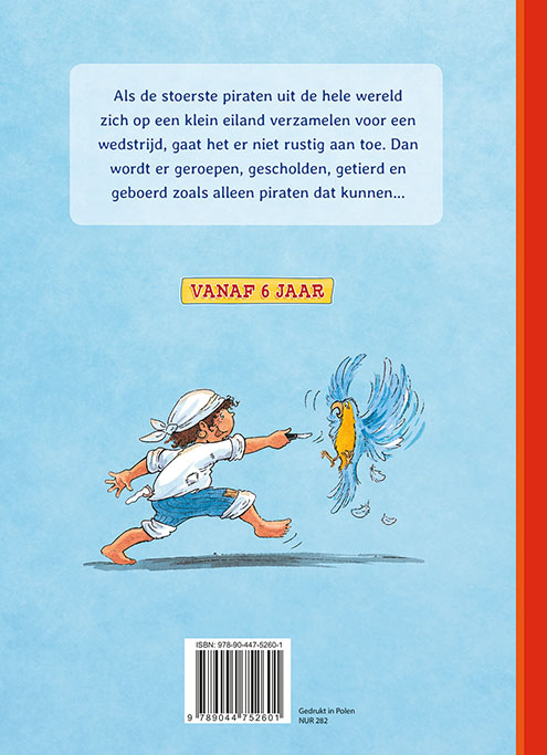 Achterkant van Dol op lezen! Piraat Pim en de grote wedstrijd
