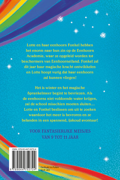 Achterkant van De Magische Eenhoorn Academie - Lotte en Fonkel