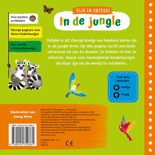Achterkant van Kijk en ontdek! In de jungle
