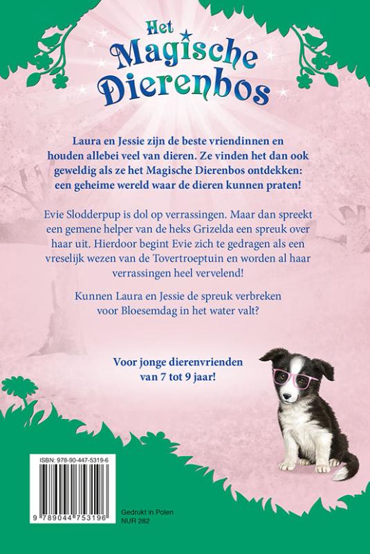 Achterkant van Evie, de snoezige puppy