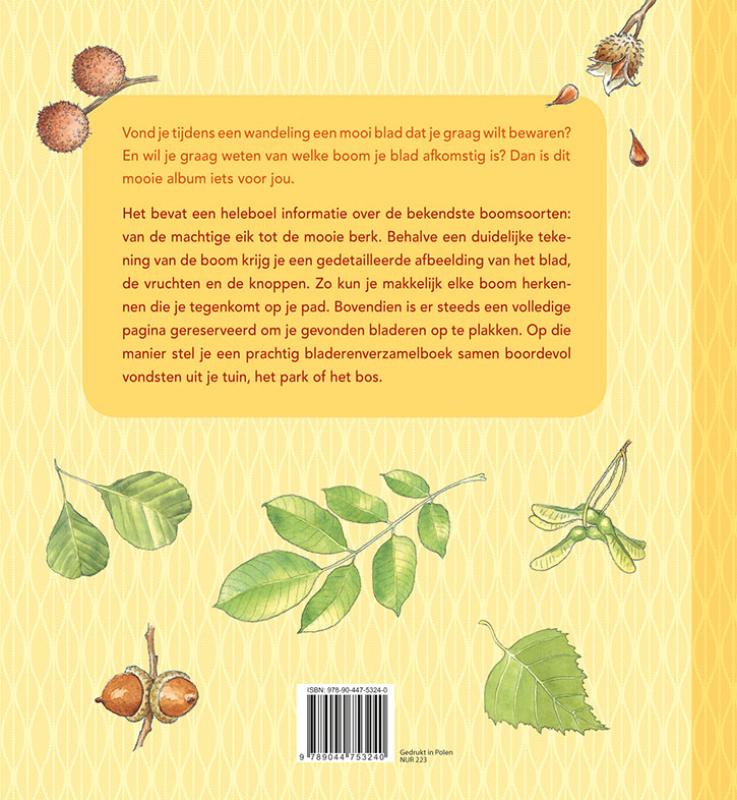 Achterkant van Mijn mooiste bladeren verzamelboek