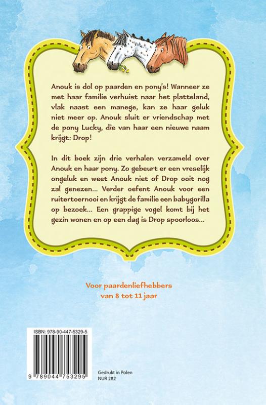 Achterkant van De leukste avonturen van Ponyclub in Galop