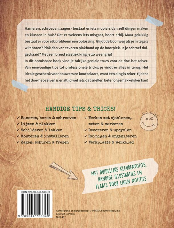 Achterkant van Onmisbare tips en tricks voor de klusser
