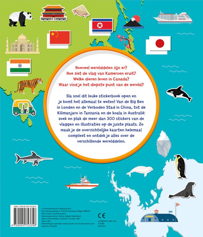 Achterkant van Wereldatlas
