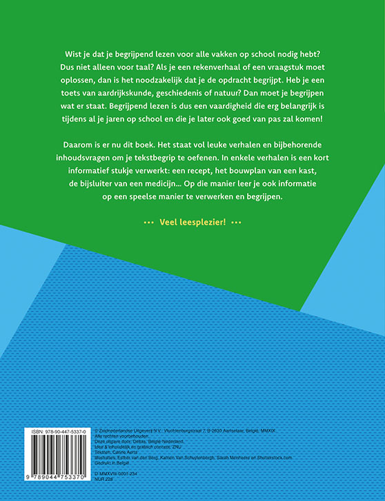 Achterkant van Begrijpend lezen kun je leren 3de leerjaar groep 5 (groen)