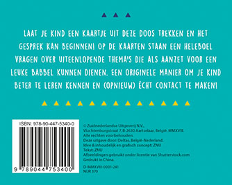 Achterkant van Tijd voor een leuke babbel! Praatkaarten