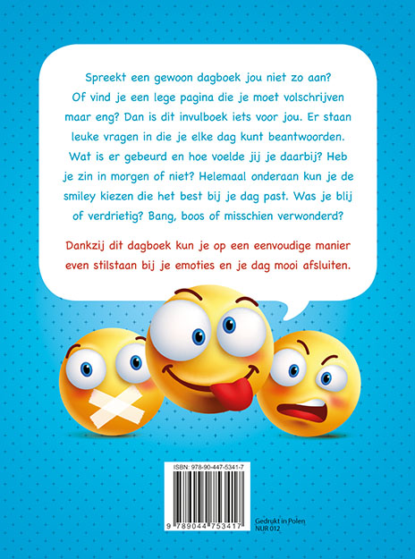 Achterkant van Zo voelde ik mij vandaag - emotiedagboek voor kinderen