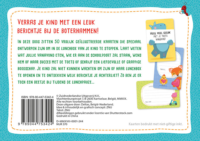 Achterkant van Een kaartje voor in de lunchbox!