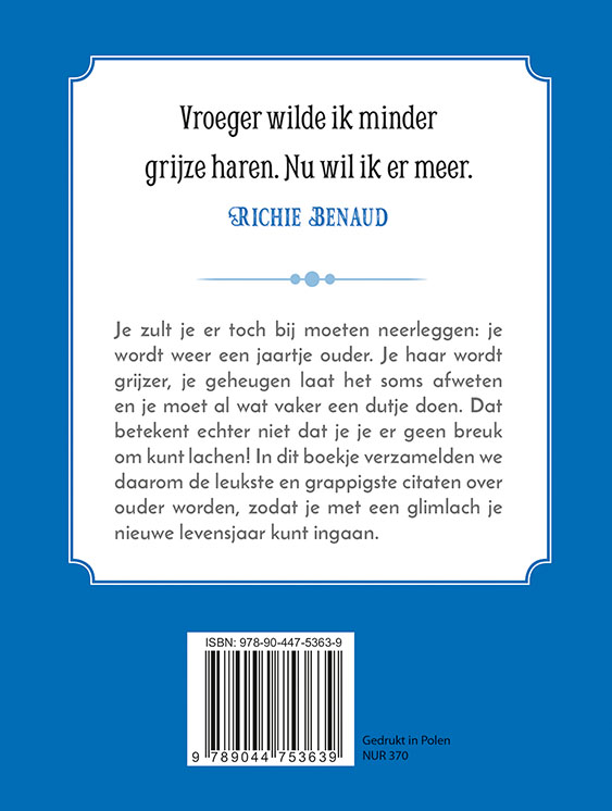 Achterkant van Al zo oud?! - voor mannen