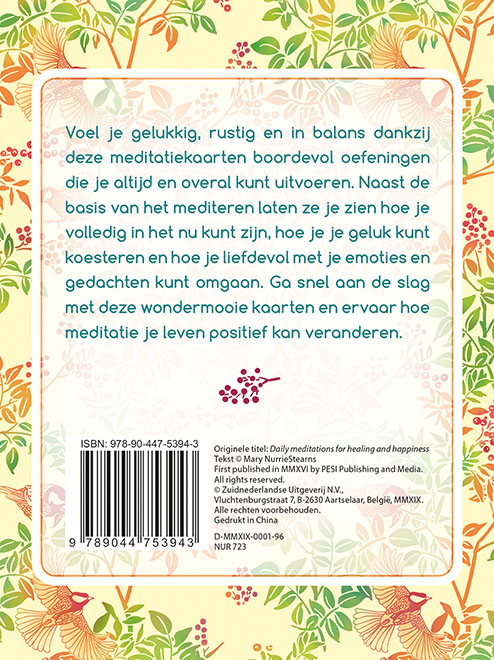 Achterkant van Meditatie oefeningen voor elke dag - Kaartenset