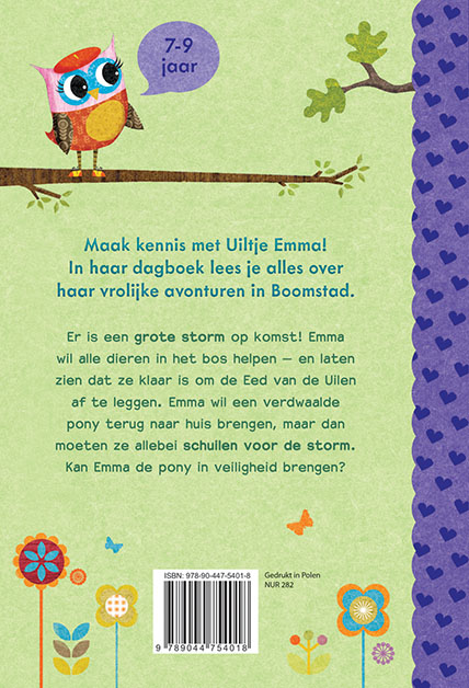 Achterkant van Het dagboek van Uiltje Emma