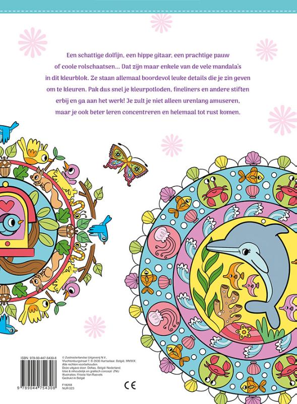 Achterkant van Mandala - Kleurpret voor meisjes