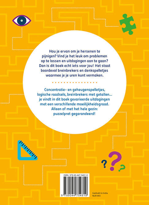 Achterkant van Het grote breinbrekers & denkspelletjes boek