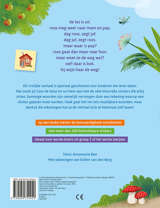 Achterkant van Ik leer lezen Stickerboek