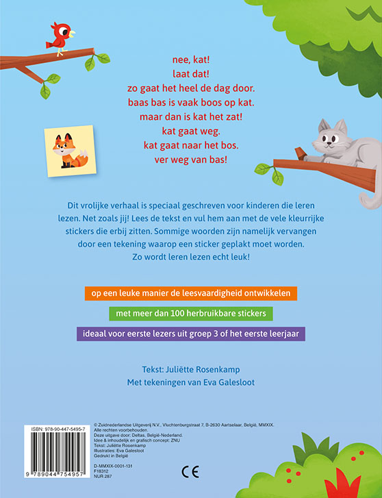 Achterkant van Ik leer lezen Stickerboek