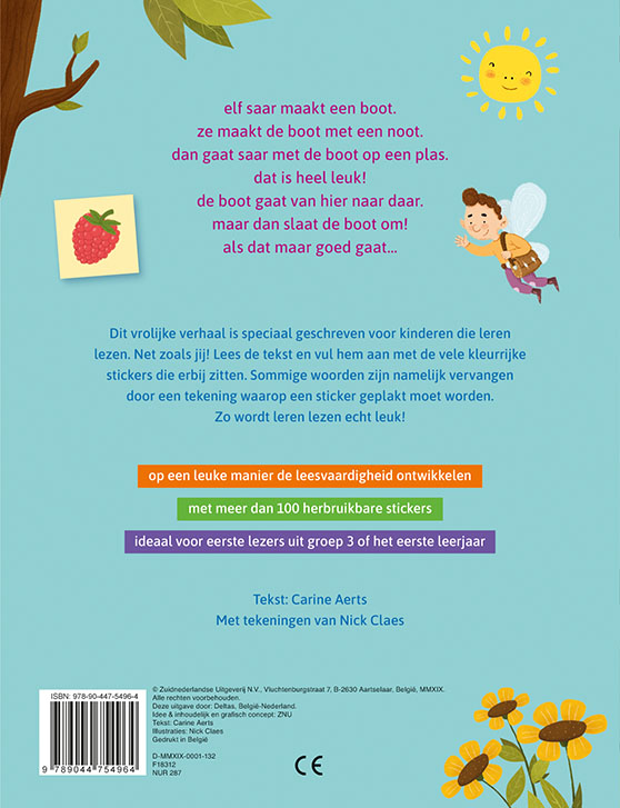 Achterkant van Ik leer lezen Stickerboek