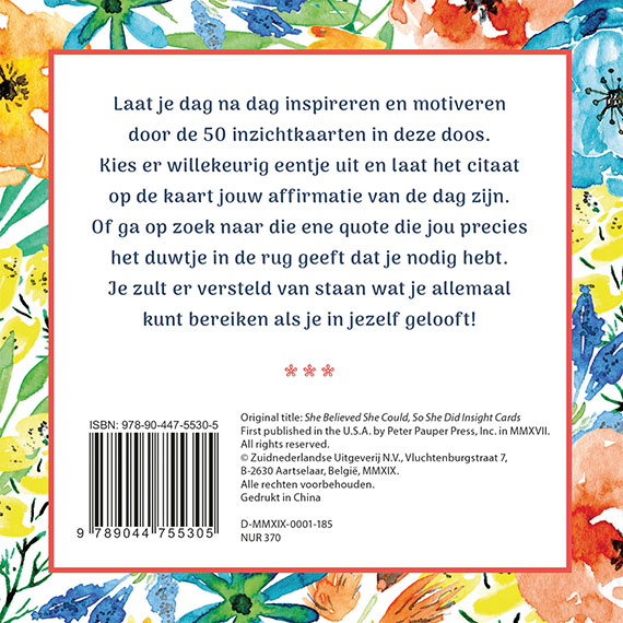 Achterkant van Geloof in jezelf! - Inzichtkaarten