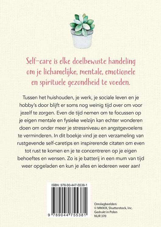 Achterkant van Minigids self-care