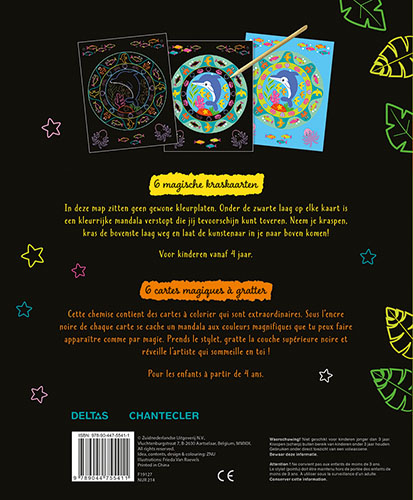 Achterkant van Mandala Scratch Fun