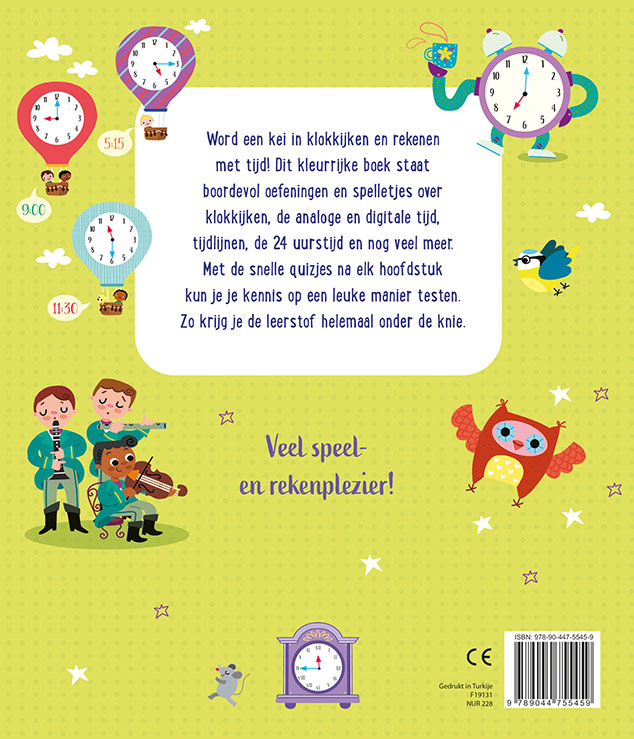 Achterkant van Oefenen met de klok (8-11 j.)