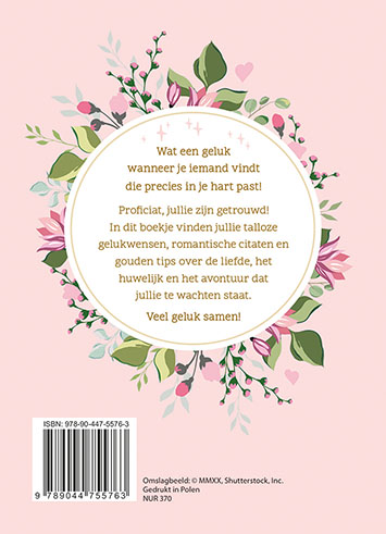 Achterkant van Gefeliciteerd met jullie huwelijk