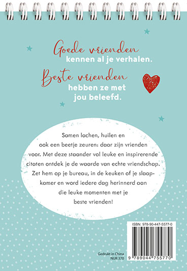 Achterkant van Vrienden voor het leven