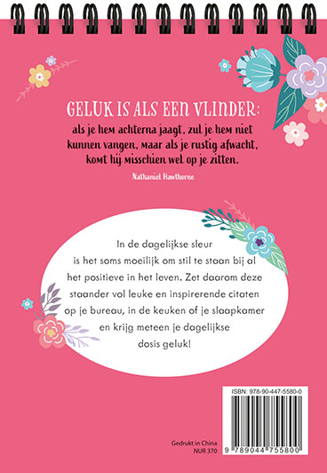 Achterkant van Geluk zit in kleine dingen