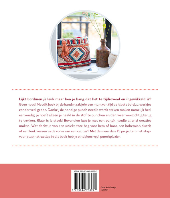 Achterkant van Borduren met de punch needle
