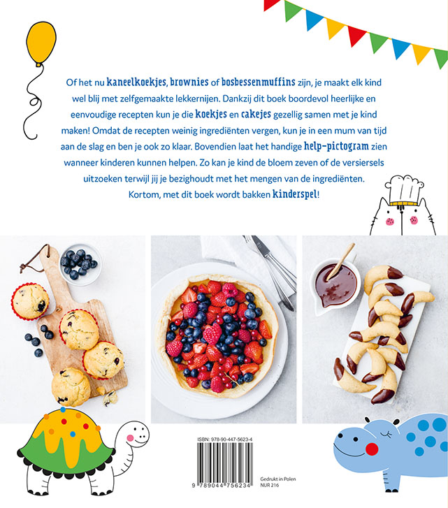 Achterkant van Bakpret met kinderen