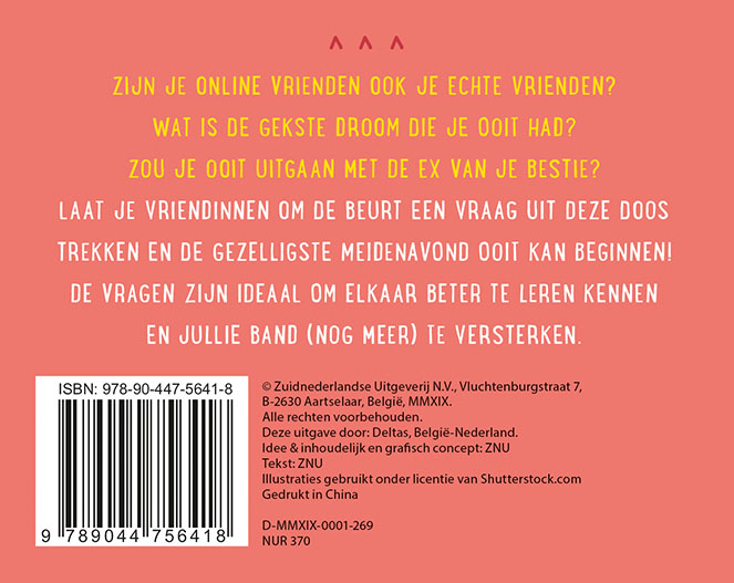 Achterkant van Vriendinnen onder elkaar Praatkaarten