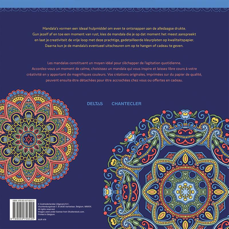 Achterkant van Mandala Coloring