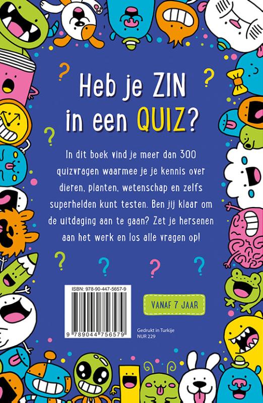 Achterkant van Quizvragen voor (toekomstige) slimmeriken