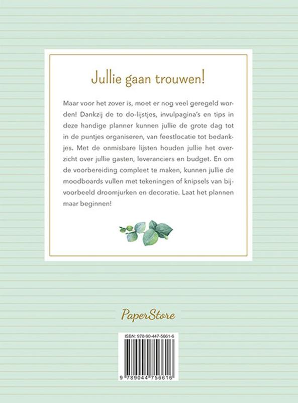 Achterkant van Huwelijksplanner