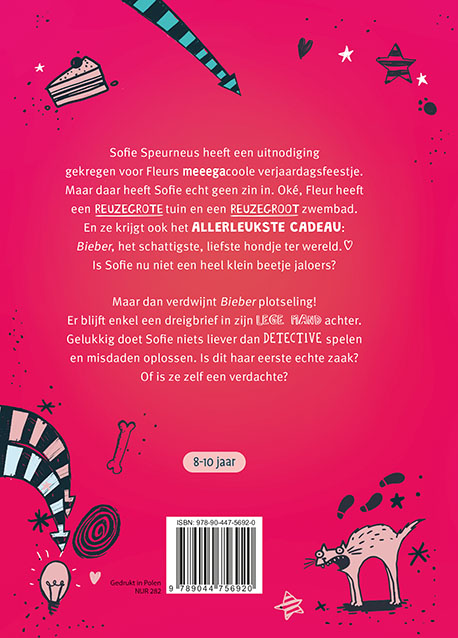 Achterkant van Sofie Speurneus - Bieber de hond is vemist!