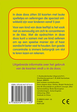 Achterkant van Speel- en leerkaarten - De leukste concentratiespelletjes (vanaf 5 jaar)