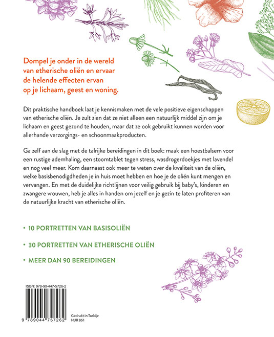 Achterkant van Praktisch handboek etherische oliën