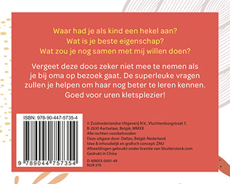Achterkant van Tijd voor een leuke babbel met oma Praatkaarten