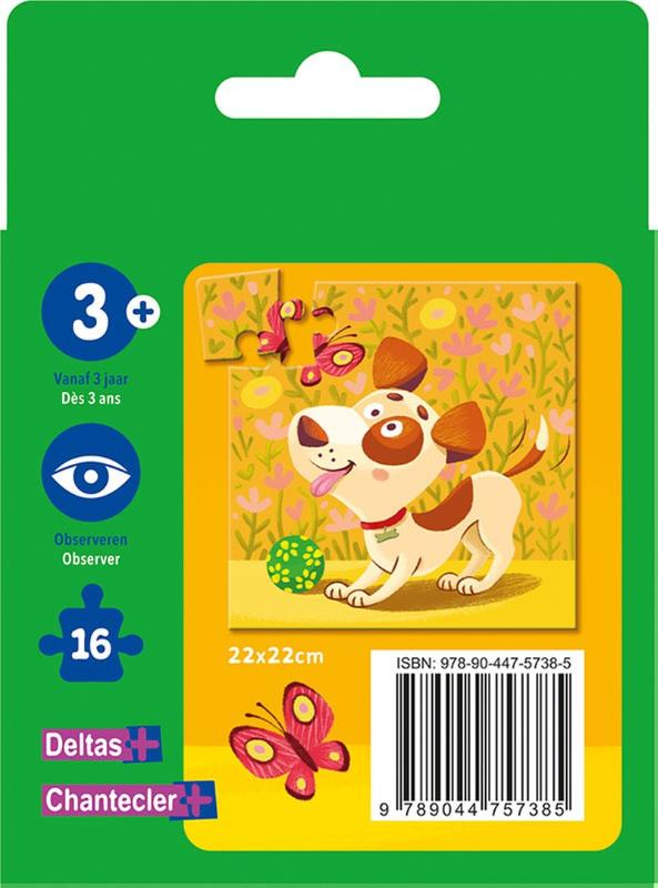 Achterkant van Happy puzzle - puppy / Happy puzzle - chiot