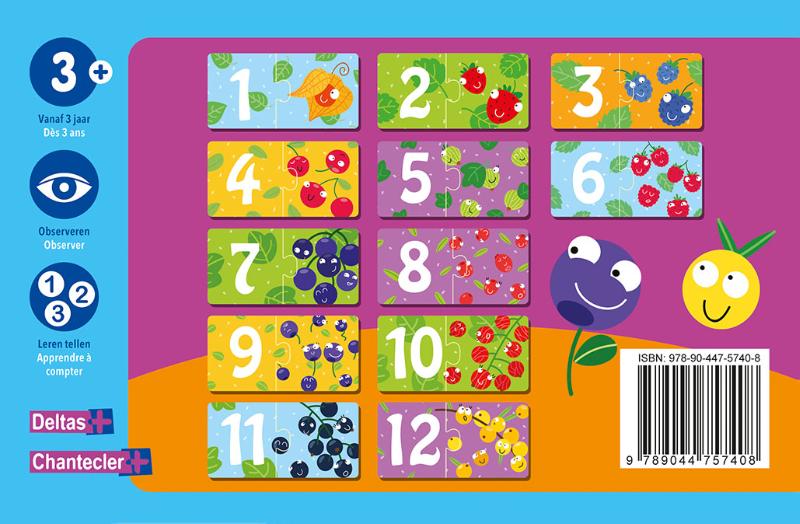 Achterkant van Funny puzzle - ik leer tellen / Funny puzzle - j'apprends à compter