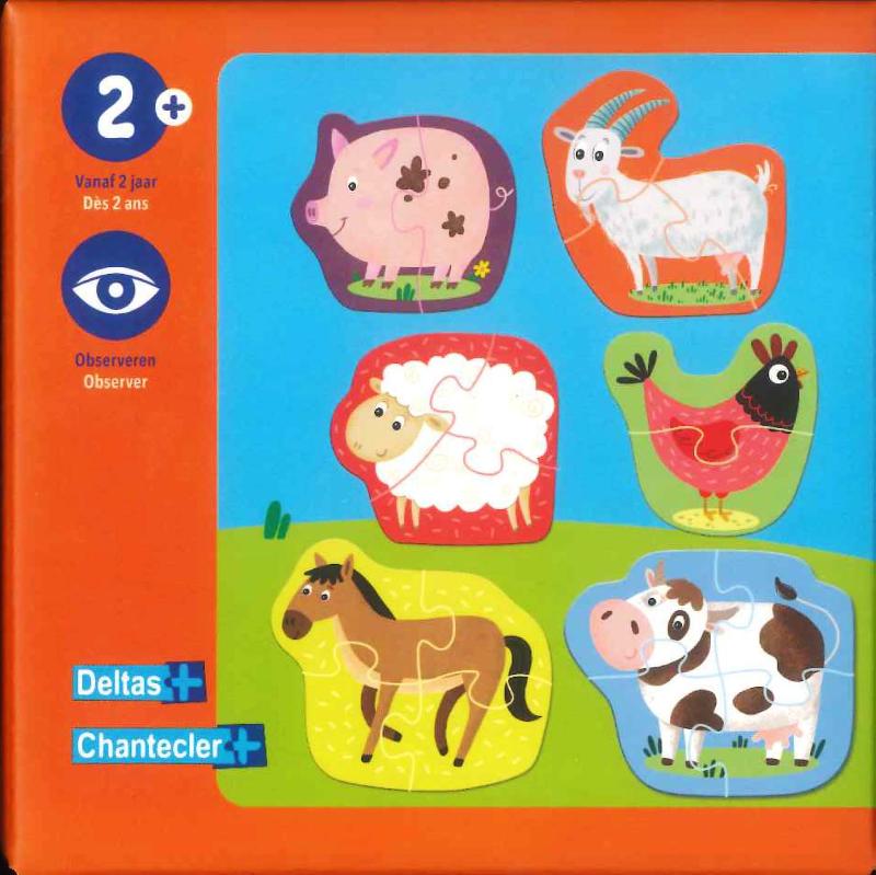 Achterkant van Eerste puzzels - boerderijdieren / Premiers puzzles - animaux de la ferme