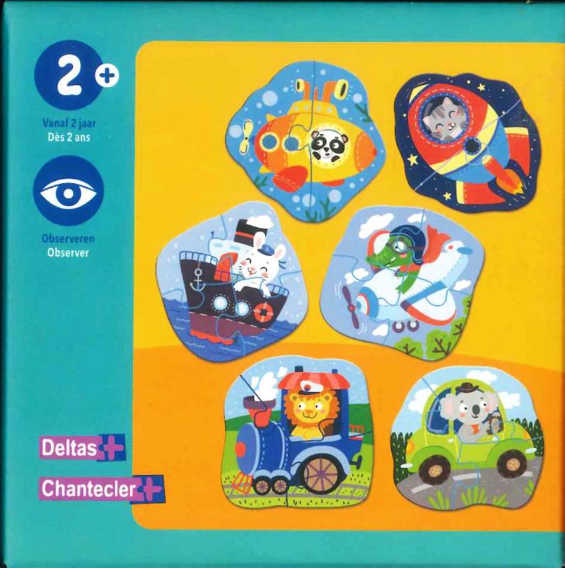 Achterkant van Eerste puzzels - voertuigen / Premiers puzzles - véhicules